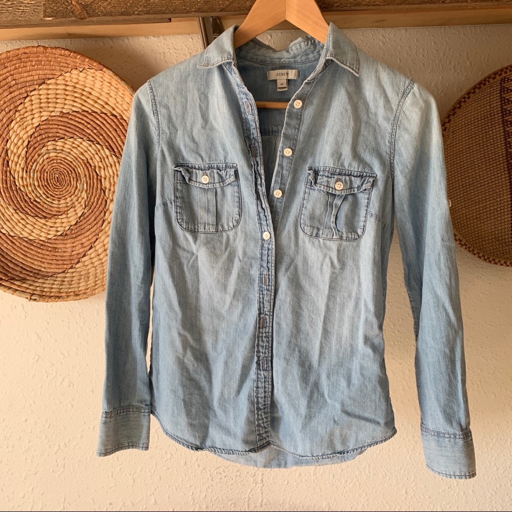 ☀️ Jcrew chambray top